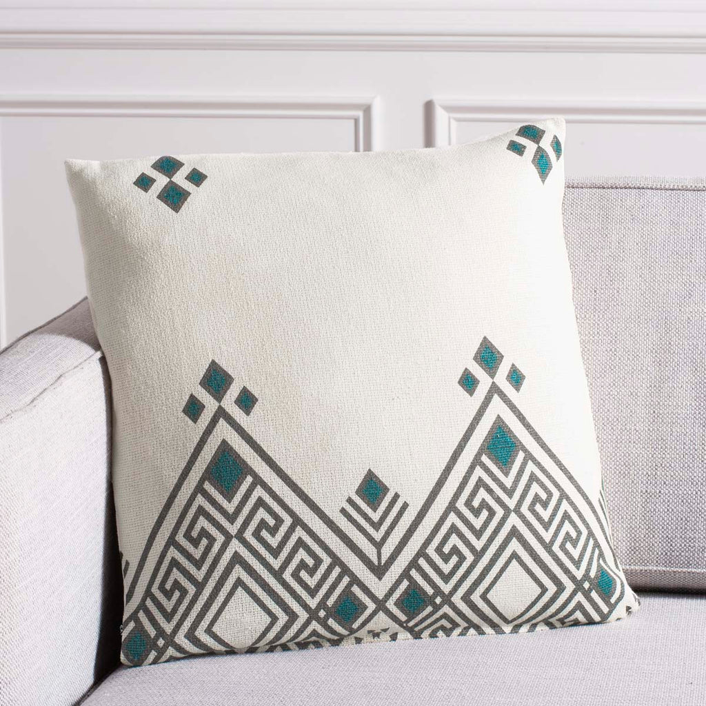 Safavieh Lancia Pillow - Beige/Taupe/ Turquoise