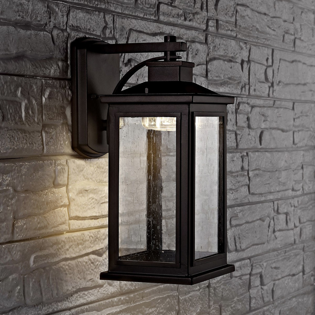 Safavieh Taylen Outdoor Wall Lantern-Oil Rubbed Bronze (Black)