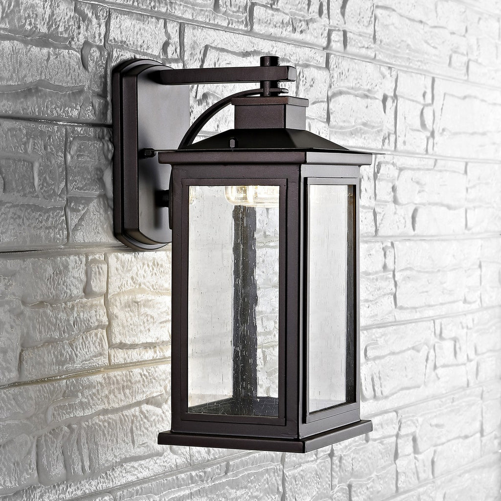 Safavieh Taylen Outdoor Wall Lantern-Oil Rubbed Bronze (Black)