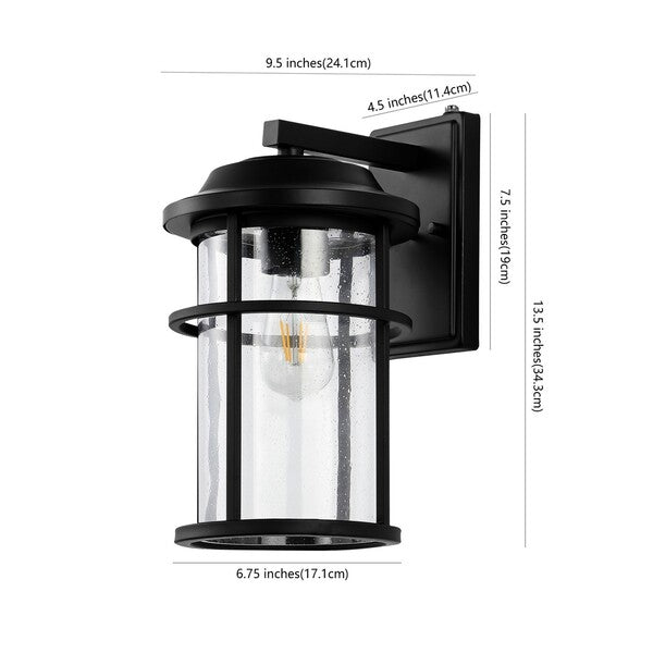 Safavieh Cianna Outdoor Wall Sconce - Black (Set of 2)