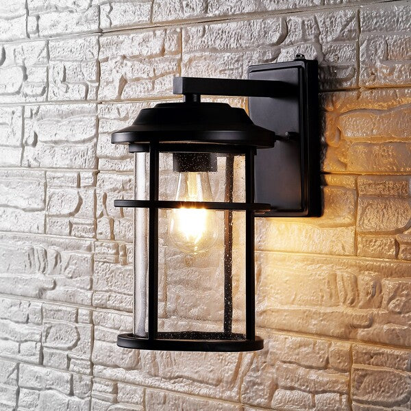 Safavieh Cianna Outdoor Wall Sconce - Black (Set of 2)