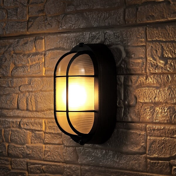 Safavieh Elora Outdoor Wall Sconce - Black (Set of 2)