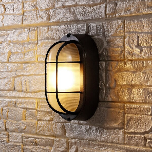 Safavieh Elora Outdoor Wall Sconce - Black (Set of 2)