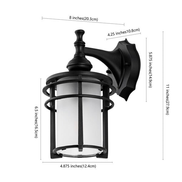 Safavieh Adisyn Outdoor Wall Sconce - Black (Set of 2)