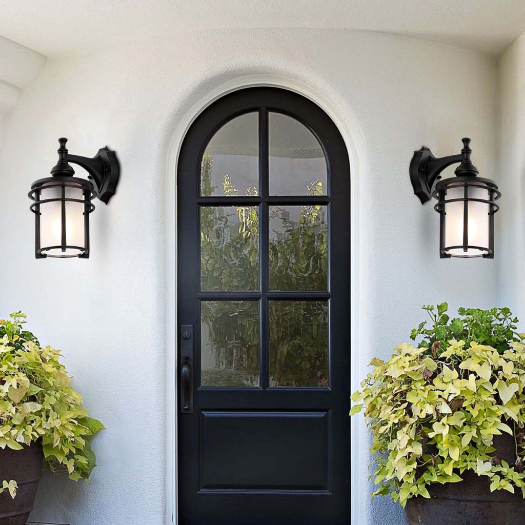 Safavieh Adisyn Outdoor Wall Sconce - Black (Set of 2)