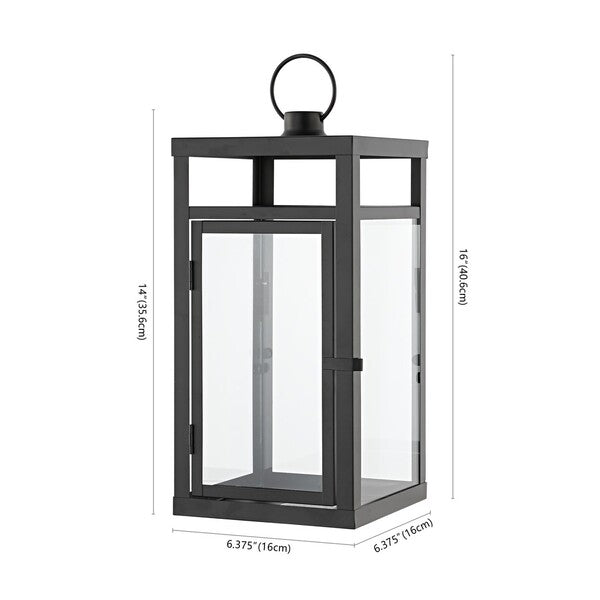 Safavieh Fraleigh Outdoor Lantern - Black (Set of 2)