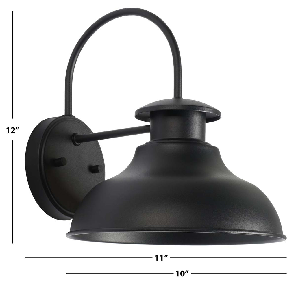 Safavieh Linden Outdoor Wall Sconce - Black (Set of 2)