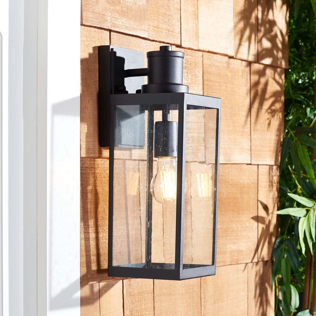 Safavieh Agni Outdoor Wall Sconce - Black (Set of 2)