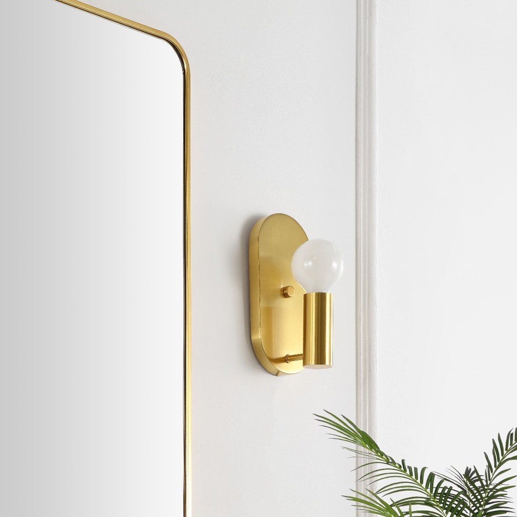 Safavieh Irima Wall Sconce - Satin Brass/Opal (Set of 2)