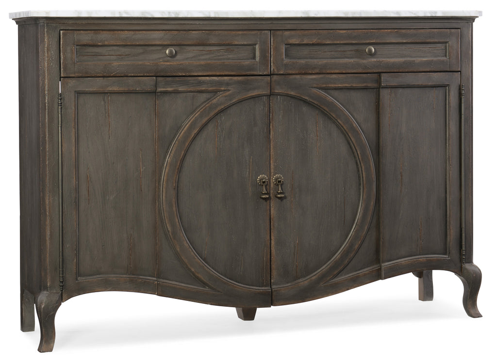 Melange Four-Door Two-Drawer Credenza | Hooker Furniture - 1610-85005-GRY