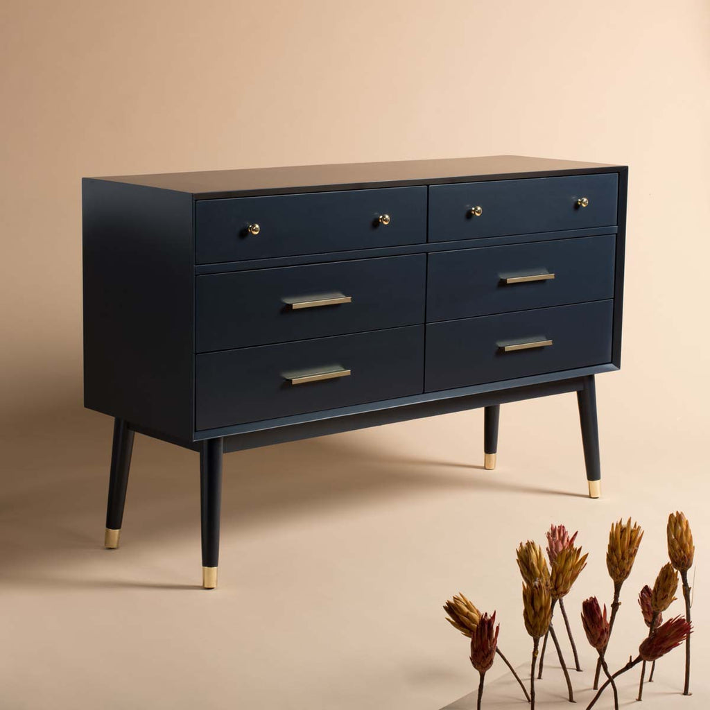 Safavieh Couture Madden Retro Dresser - Blue/ Metallic