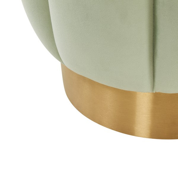 Safavieh Maxine Channel Tufted Otttoman - Mint