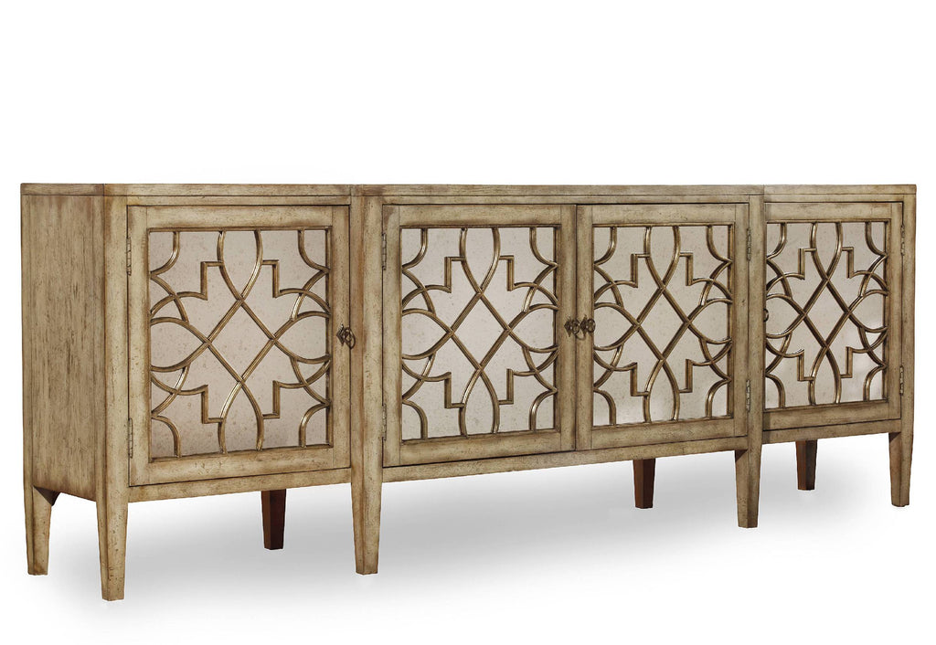 Sanctuary Four-Door Mirrored Console - Surf-Visage | Hooker Furniture - 3013-85001