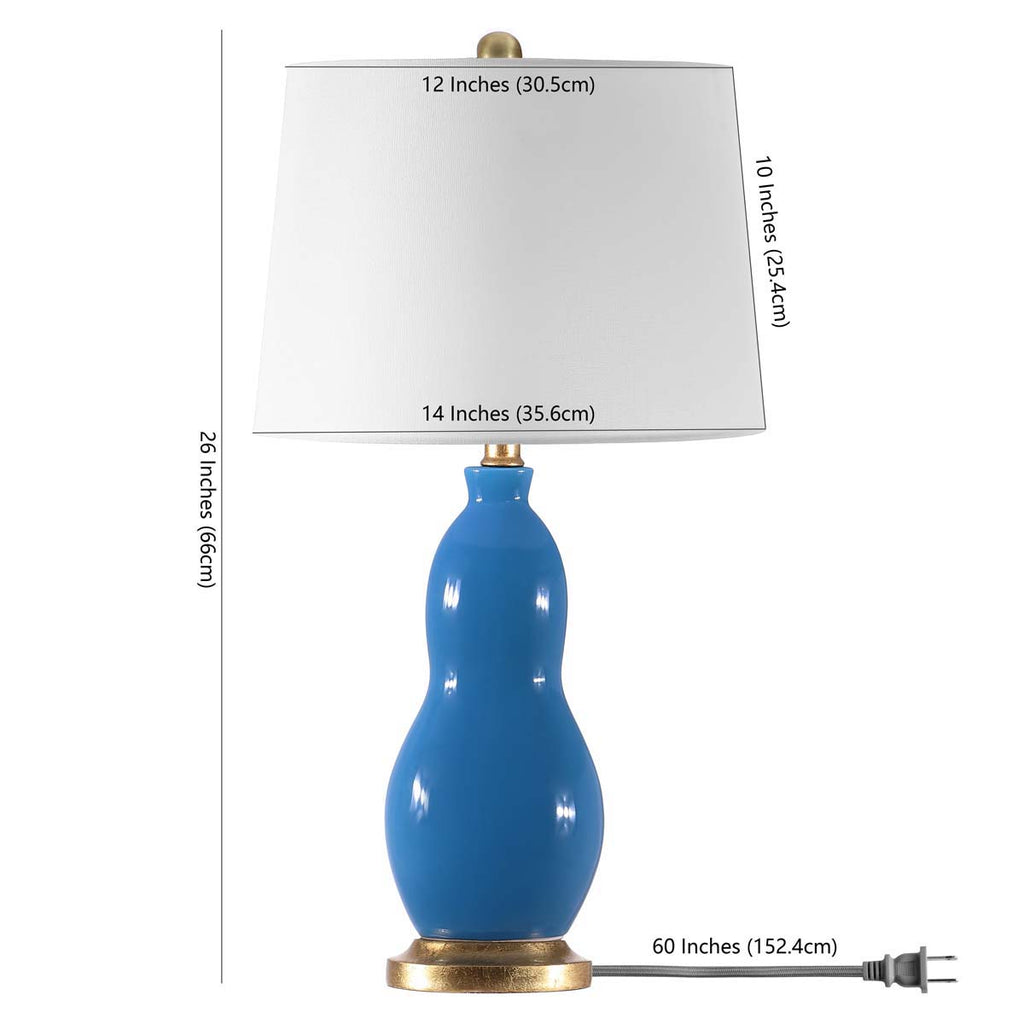 Rogan Table Lamp  (Set of 2) | Safavieh - TBL4439 - Blue