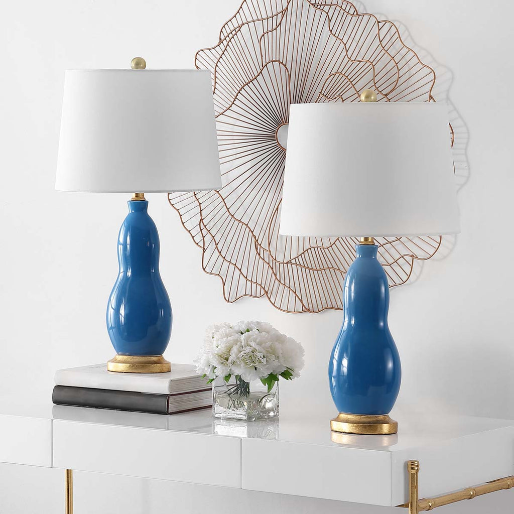 Rogan Table Lamp  (Set of 2) | Safavieh - TBL4439 - Blue