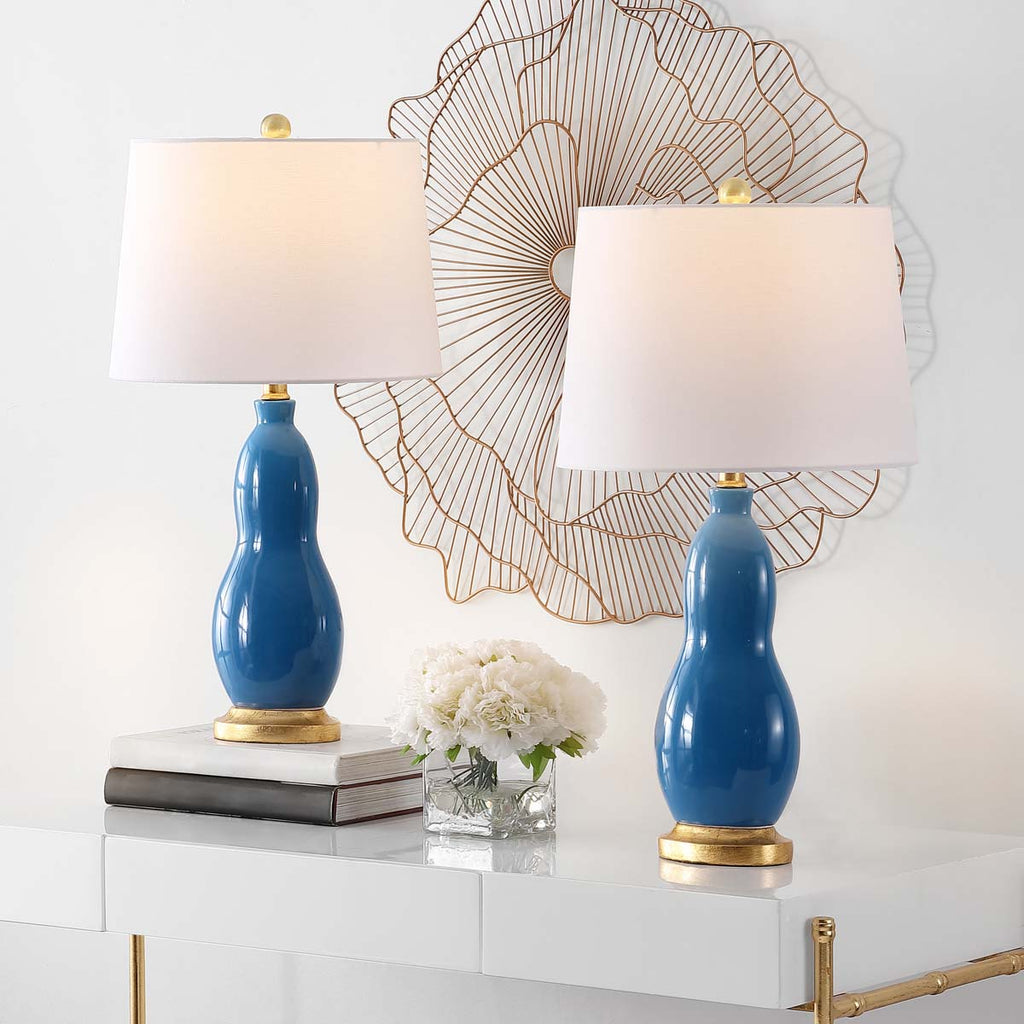 Rogan Table Lamp  (Set of 2) | Safavieh - TBL4439 - Blue