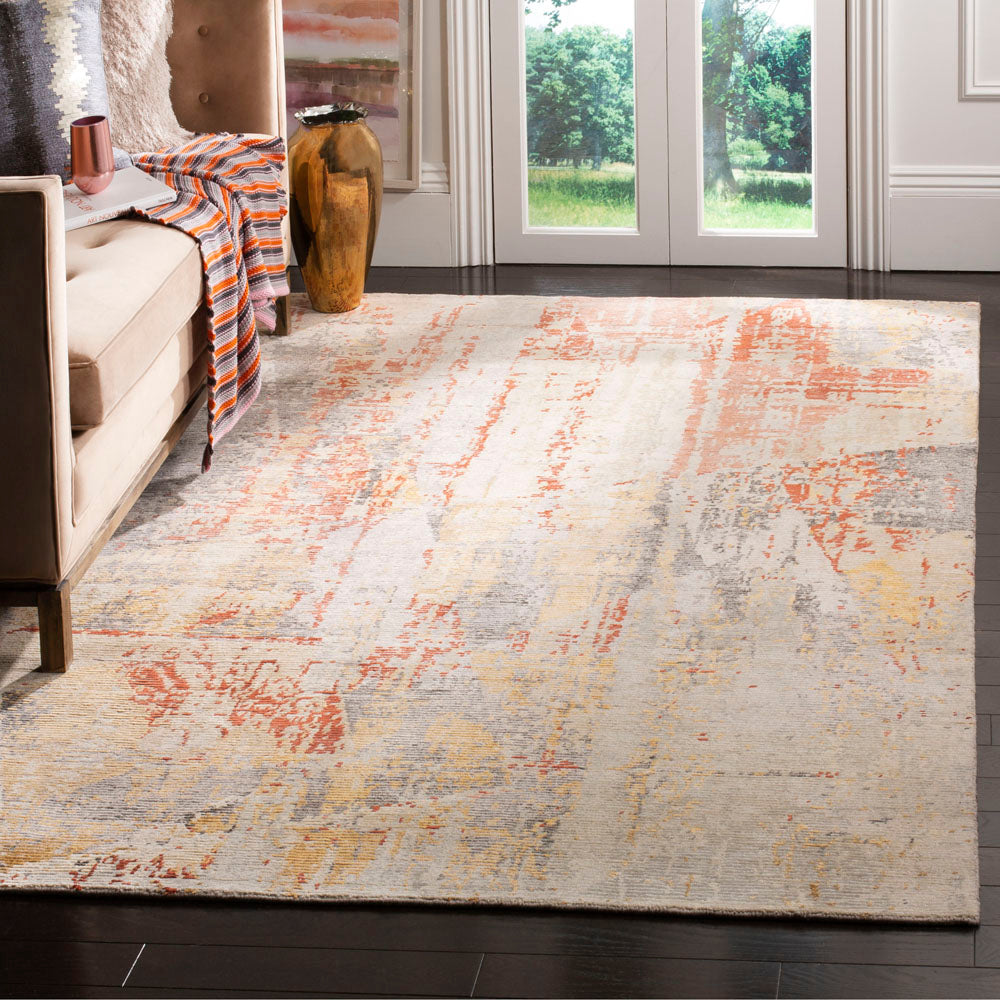 Safavieh Tiffany Rug Collection TFN602K - Beige / Rust