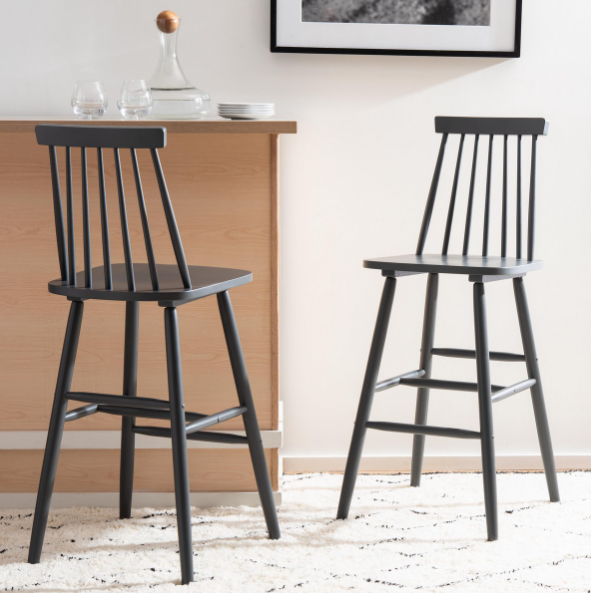 Safavieh Beaufort Bar Stool-Grey (Set of 2)