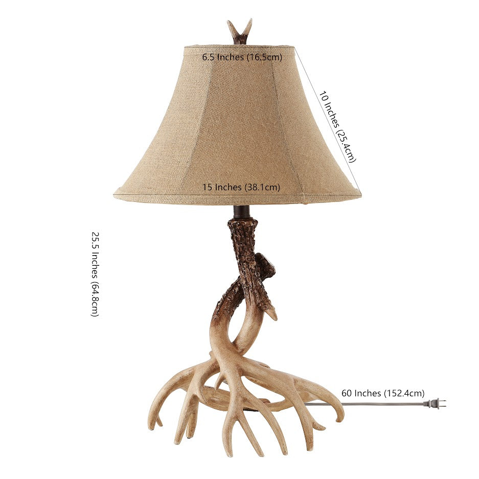 Safavieh Sundance 25.5 Inch H Faux Antler Table Lamp-Brown (Set of 2)