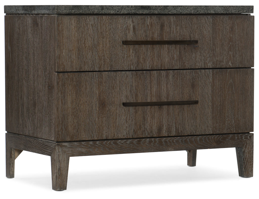 Miramar Aventura San Marcos Stone Top Nightstand | Hooker Furniture - 6202-90015-DKW