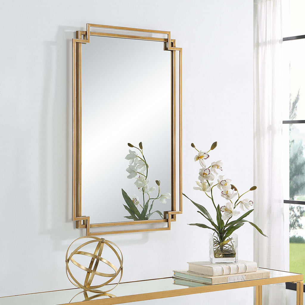 Home Decor Mirror Brushed Gold