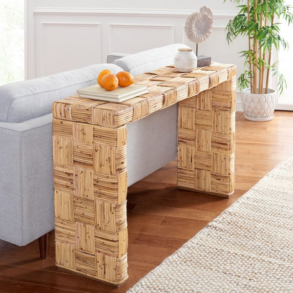 Safavieh Adkin Rattan Console - Honey Natural