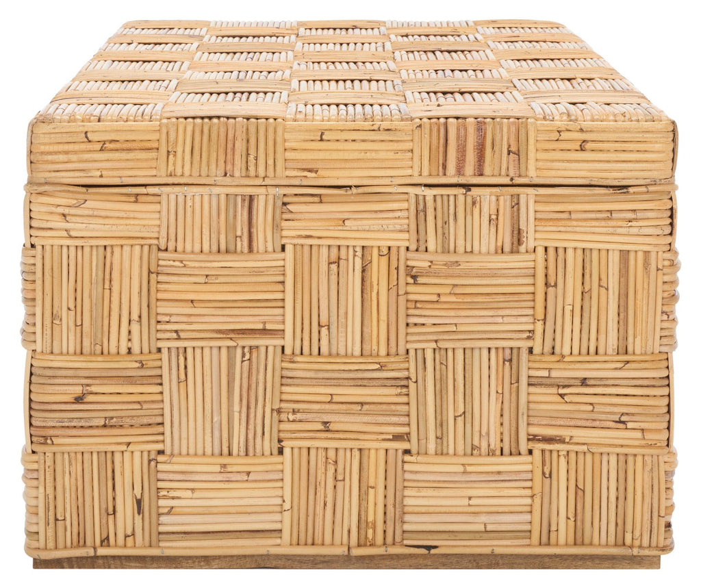 Safavieh Adkin Rattan Coffee Table - Honey Natural