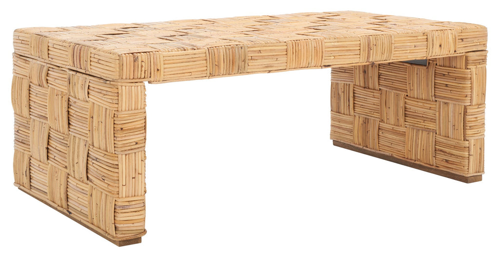 Safavieh Adkin Rattan Coffee Table - Honey Natural