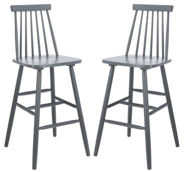 Safavieh Beaufort Bar Stool-Grey (Set of 2)