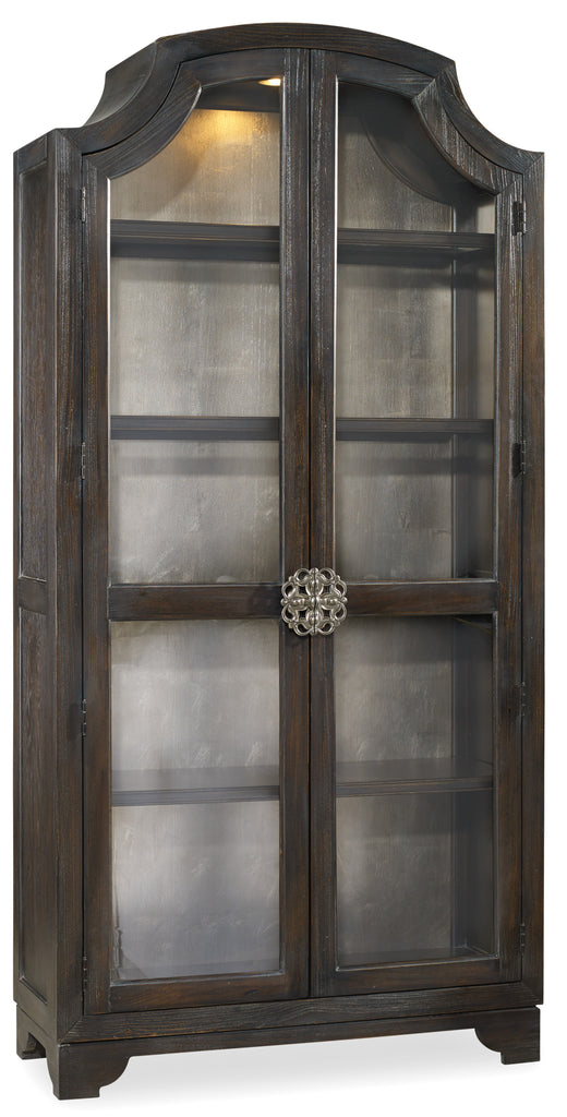 Sanctuary Glass Bunching Curio-Ebony Antiqued Oak | Hooker Furniture - 3031-50001