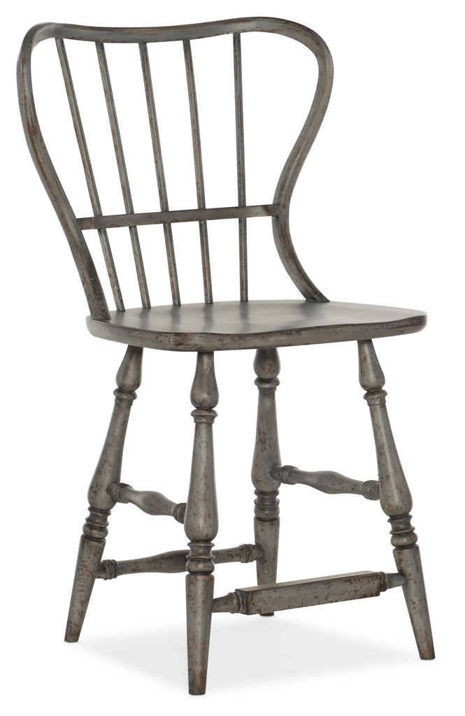 Ciao Bella Spindle Back Counter Stool-Speckled Gray | Hooker Furniture - 5805-75351-96