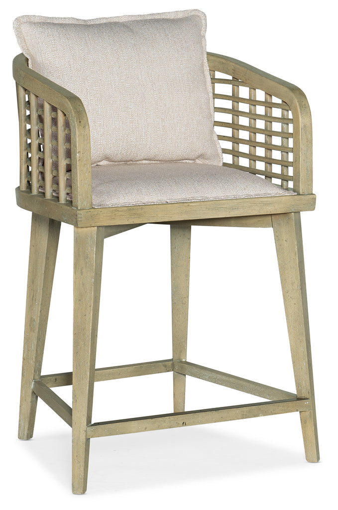 Surfrider Barrel Back Swivel Counter Stool | Hooker Furniture - 6015-75350-80