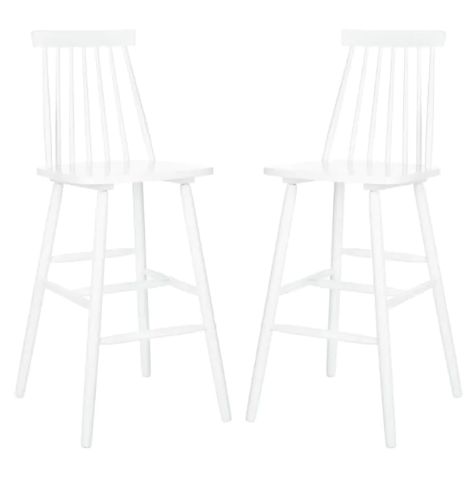 Safavieh Beaufort Bar Stool-White (Set of 2)